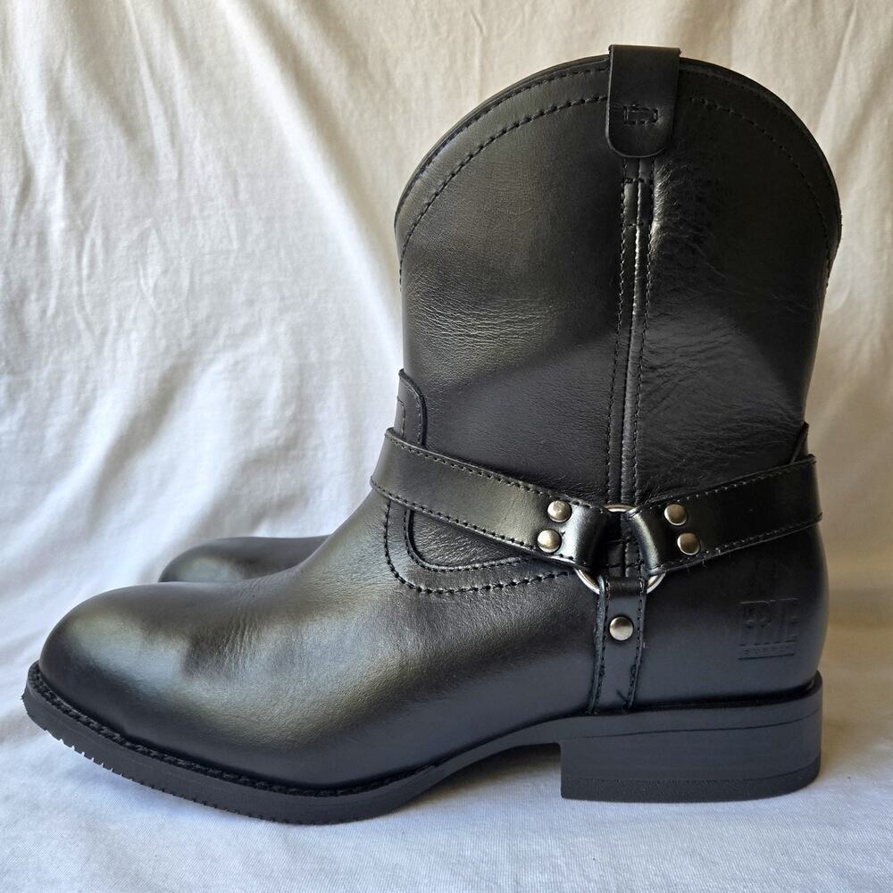 Frye Supply Women's Steel Toe Harness Wellington Work Boots Black Size 12 M